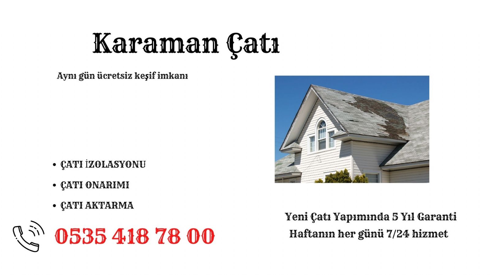 Karaman Çatı Ustası